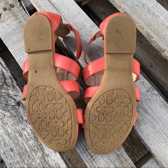 Coach Oleta coral strappy gladiator sandals - Picture 7 of 7